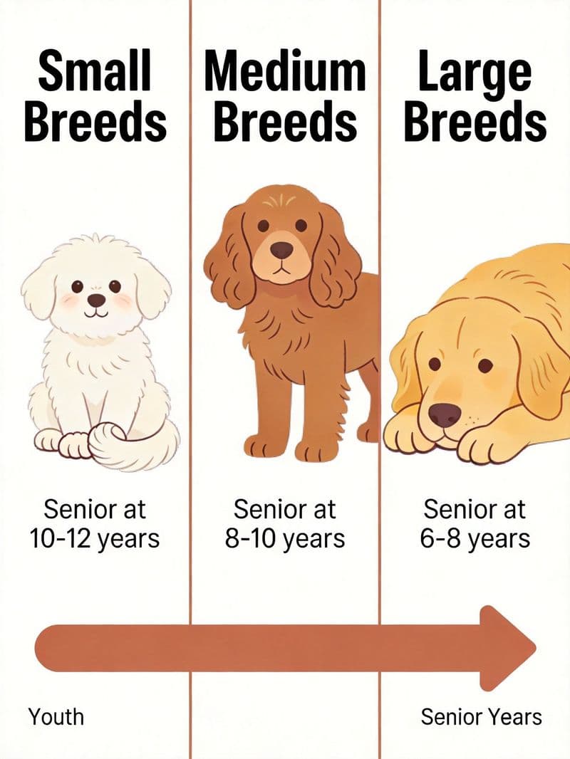 Dog aging timeline: when different breed sizes become senior